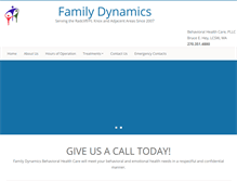 Tablet Screenshot of familydynamicsbhc.com